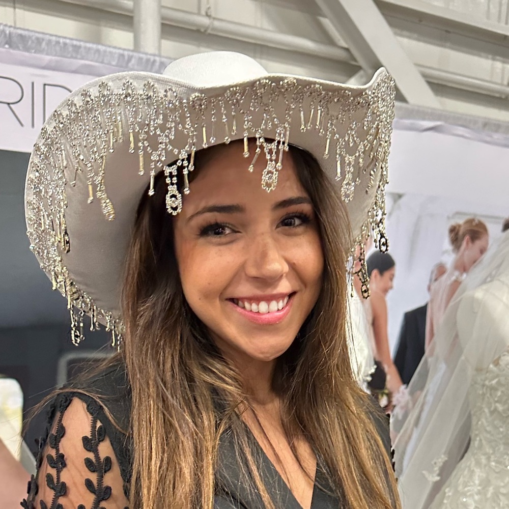💎🤠Bridal bachelorette Rhinestone cowgirl hat - Picture 2 of 3